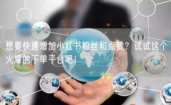 想要快速增加小红书粉丝和点赞？试试这个火爆的下单平台吧！