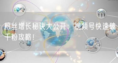 粉丝增长秘诀大公开：视频号快速破千粉攻略！
