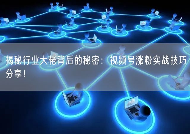 揭秘行业大佬背后的秘密：视频号涨粉实战技巧分享！