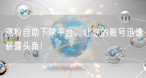 涨粉自助下单平台，让你的账号迅速崭露头角！