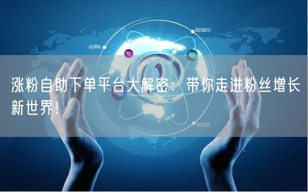 涨粉自助下单平台大解密：带你走进粉丝增长新世界！
