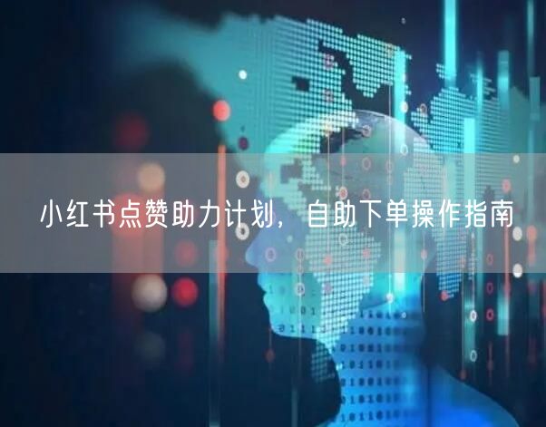 小红书点赞助力计划，自助下单操作指南