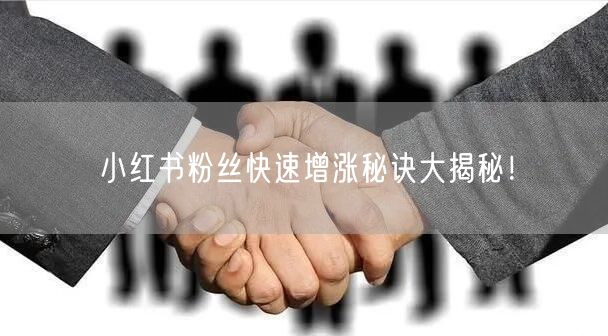 小红书粉丝快速增涨秘诀大揭秘！