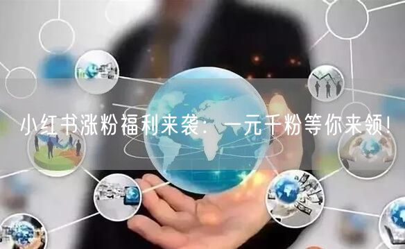 小红书涨粉福利来袭：一元千粉等你来领！