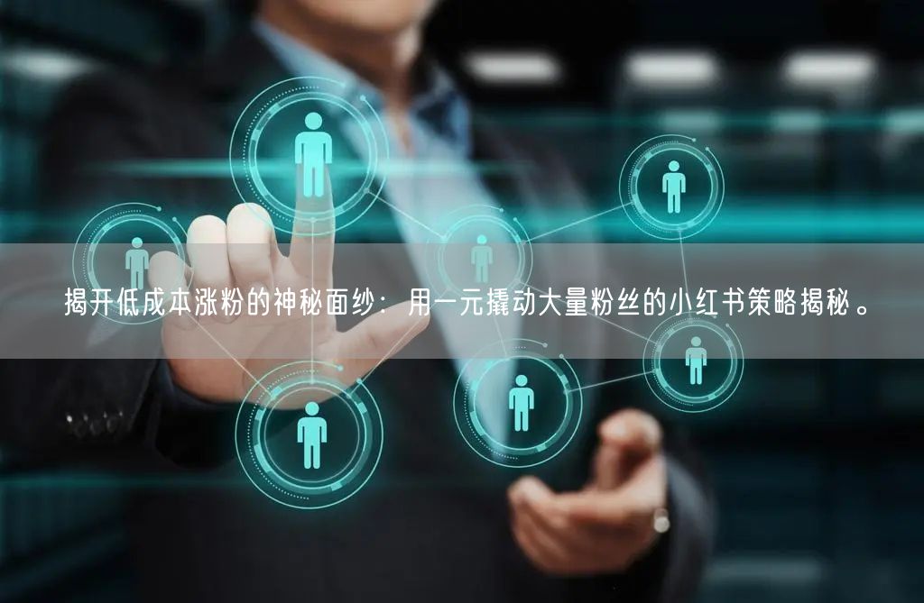 揭开低成本涨粉的神秘面纱：用一元撬动大量粉丝的小红书策略揭秘。