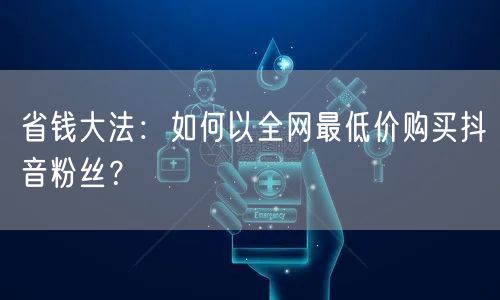 省钱大法：如何以全网最低价购买抖音粉丝？