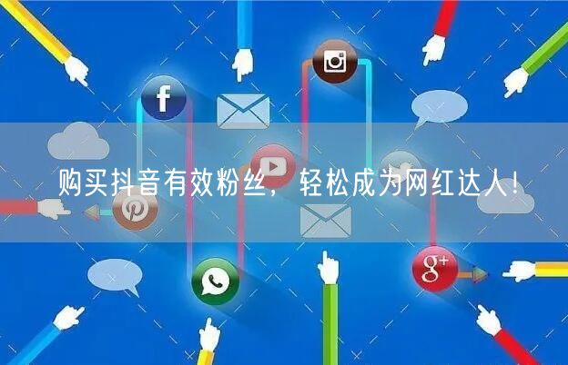 购买抖音有效粉丝，轻松成为网红达人！