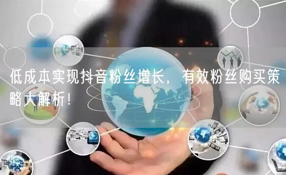 低成本实现抖音粉丝增长，有效粉丝购买策略大解析！