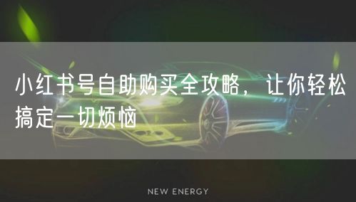 小红书号自助购买全攻略，让你轻松搞定一切烦恼