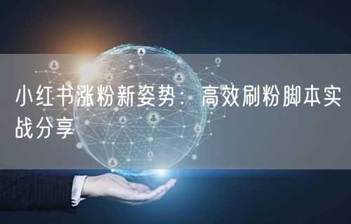 小红书涨粉新姿势：高效刷粉脚本实战分享